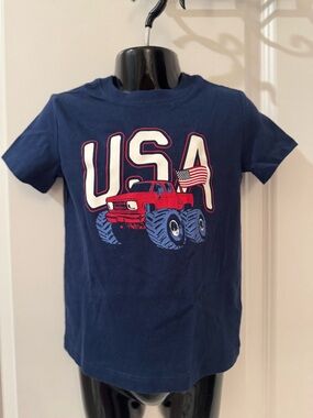 Carters Navy USA Monster Truck Graphic Tee